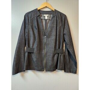 Fashion Bug Size Black Suit Blazer Jacket Stretch Machine Washable Sz Large